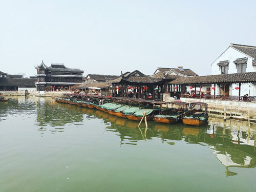锦溪古镇-渔船