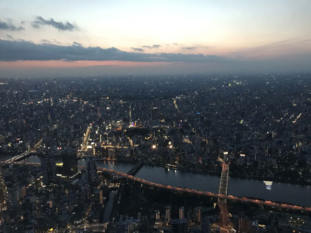 东京-晴空塔上俯瞰东京城市夜景